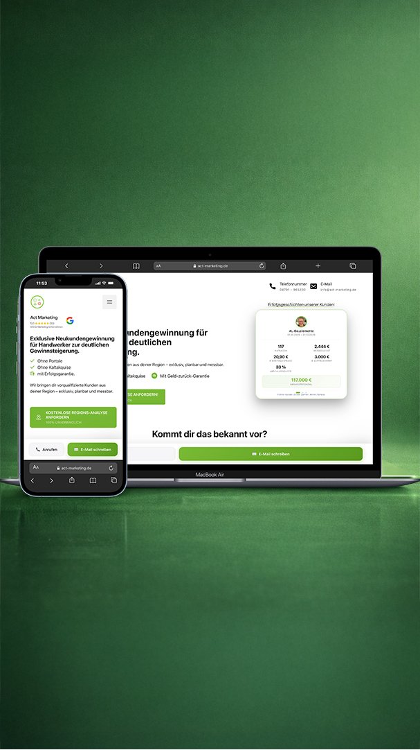 ACT Marketing – Website Vorschau