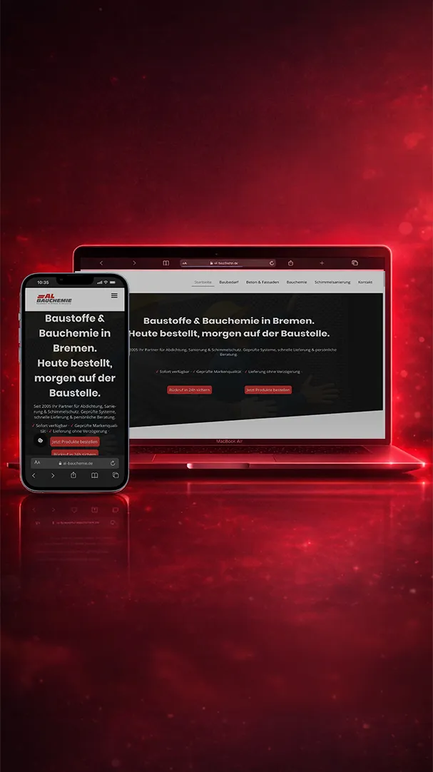 AL-Bauchemie – Website Vorschau